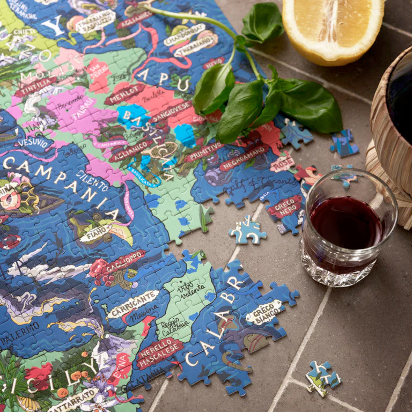 Water and Wines Puzzle - Italy